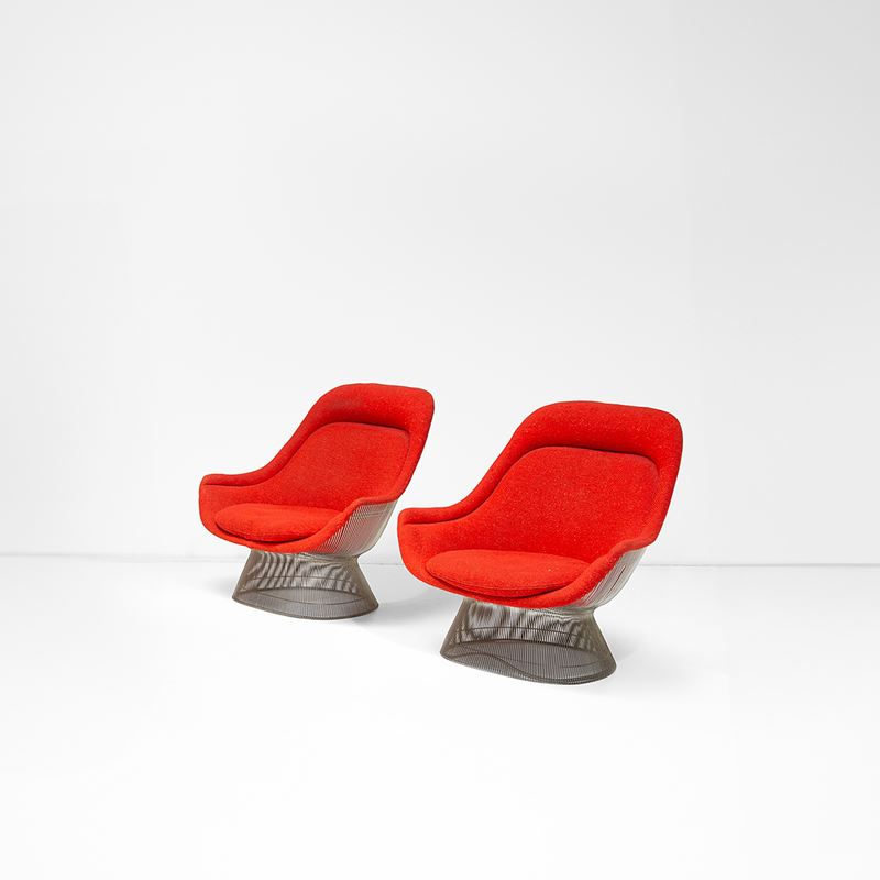 Warren Platner : Due poltrone mod. Easy Chair.  - Auction Fine Design - Cambi Casa d'Aste
