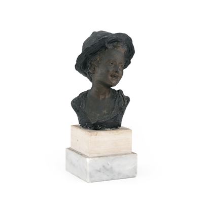 Scugnizzo, bronzo fuso e patinato, scultura del XX secolo