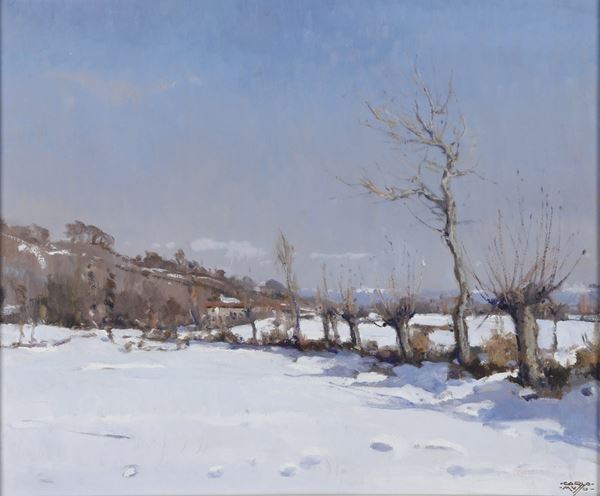 Carlo Musso - Paesaggio innevato