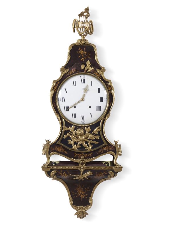 Orologio cartel con mensola. Francia, XVIII-XIX secolo