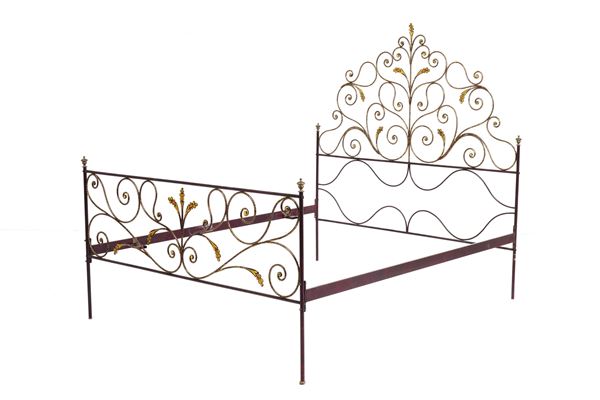 Letto in ferro dipinto