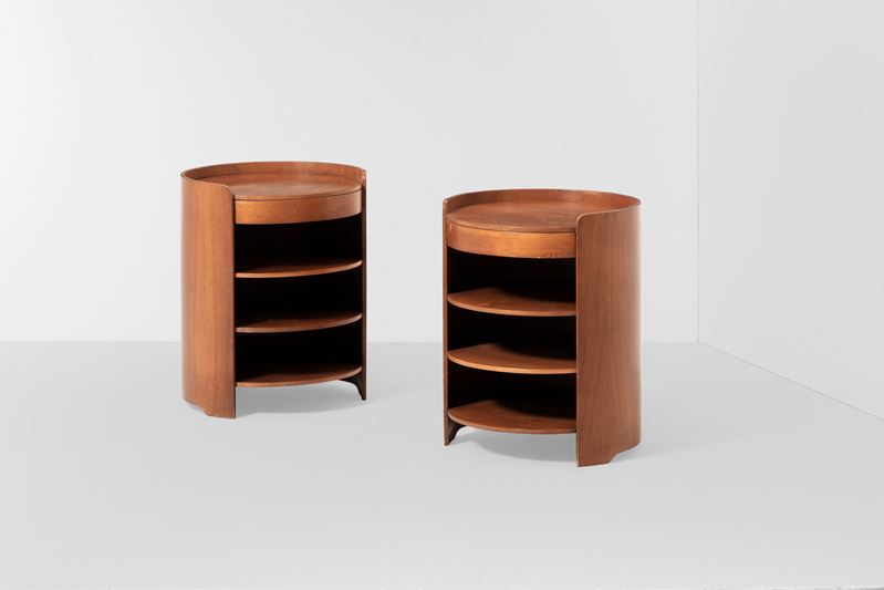 Luigi Caccia Dominioni : Due comodini mod. Casaccia  - Auction Design - Cambi Casa d'Aste