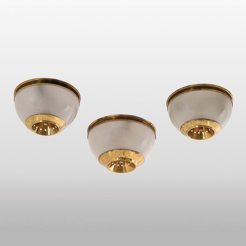 Luigi Caccia Dominioni : Tre lampade a plafone  - Auction Design LAB - Cambi Casa d'Aste
