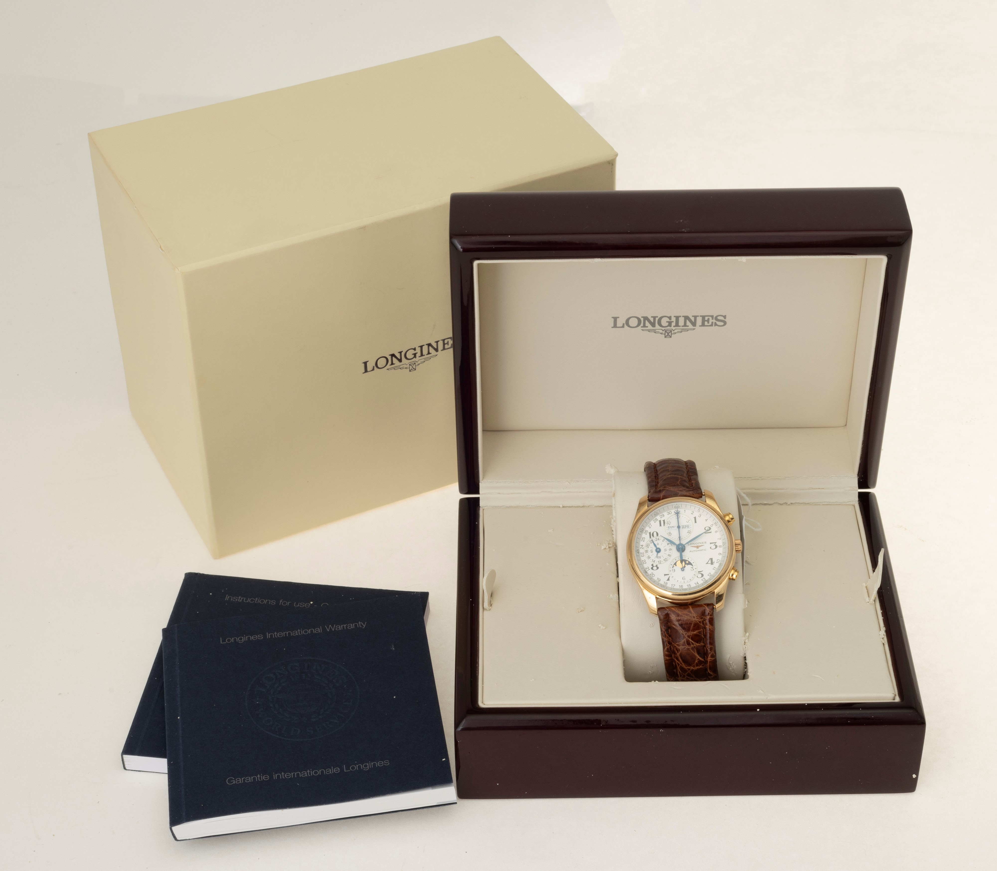Longines - Master Collection in Oro Giallo 18k Cronografo Calendario Completo e Indicazioni delle...