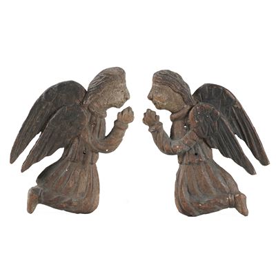 Coppia di Angeli in Legno. XVII-XVIII Secolo