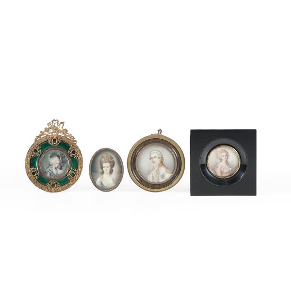 Quattro miniature. XIX-inizi XX secolo