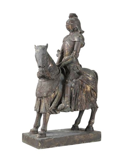 Armigero in Armatura a Cavallo. Fonditore del XIX-XX Secolo