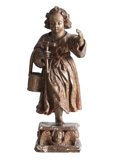 Gesù Bambino Falegname. Scultore Ligure del XVII-XVIII Secolo