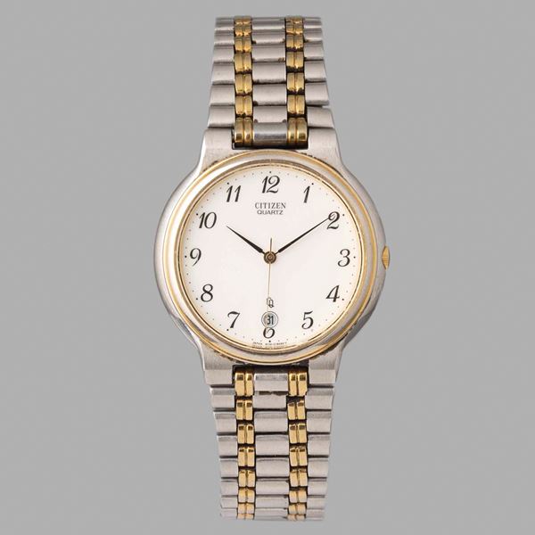 Lady ref. 6110-G05378 in acciaio, quadrante bianco con datario al sei, movimento al quarzo, 35 mm