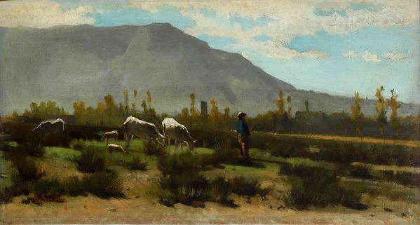 Raffaello Sernesi - Pascolo a San Marcello