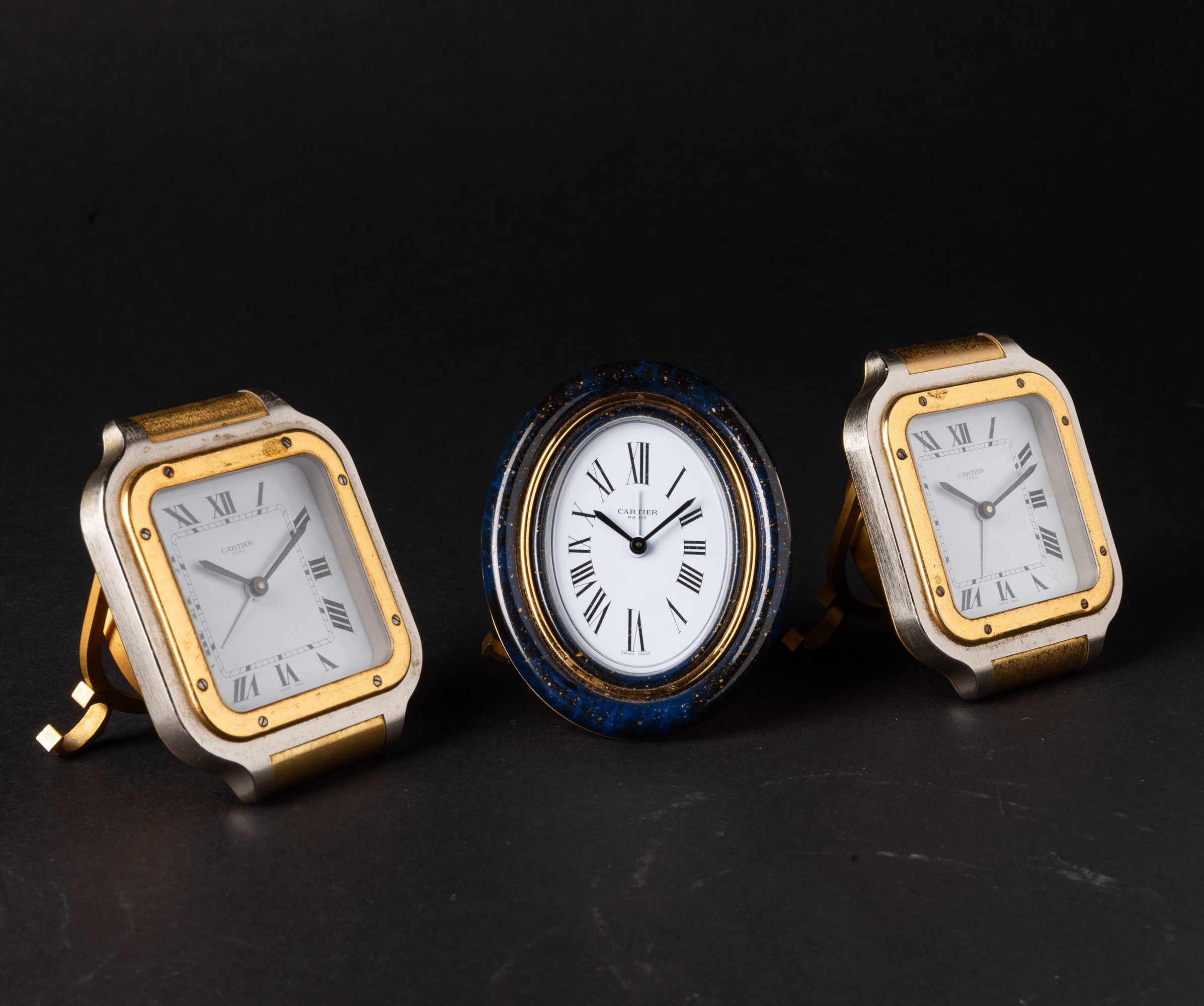 Cartier Lotto di 3 Svegliette da Tavolo