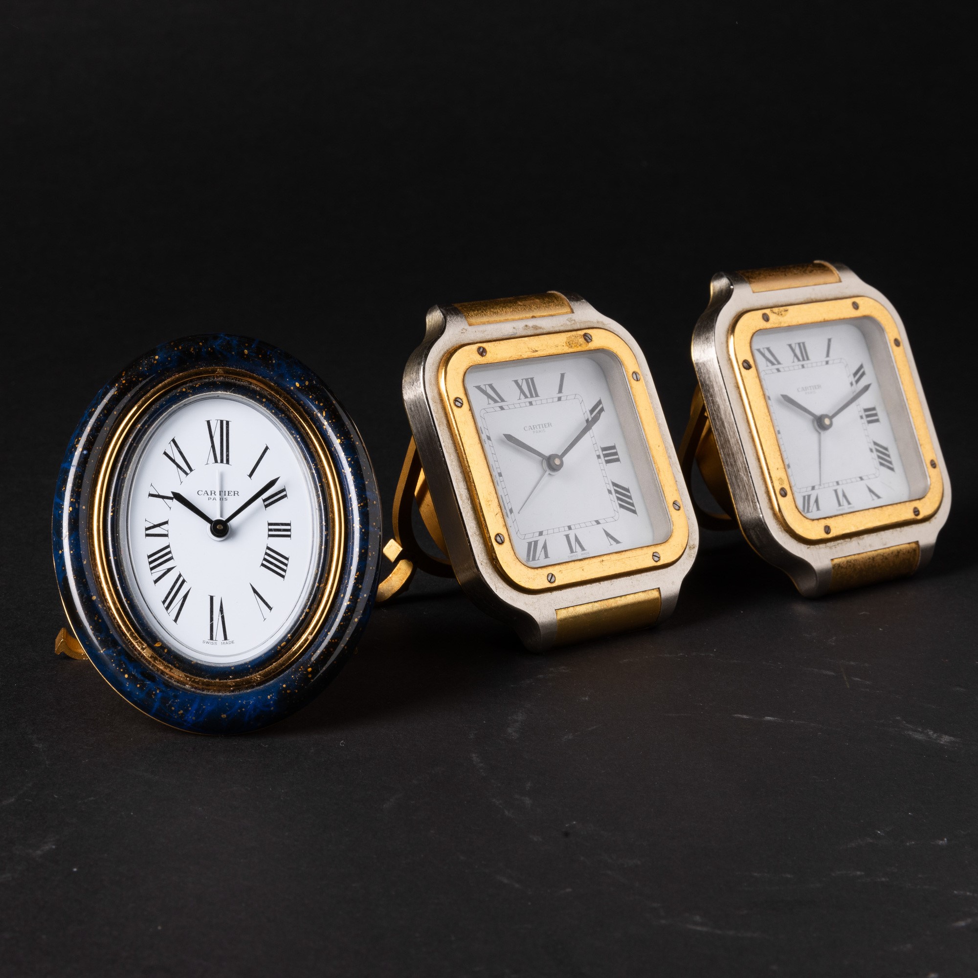 Cartier Lotto di 3 Svegliette da Tavolo