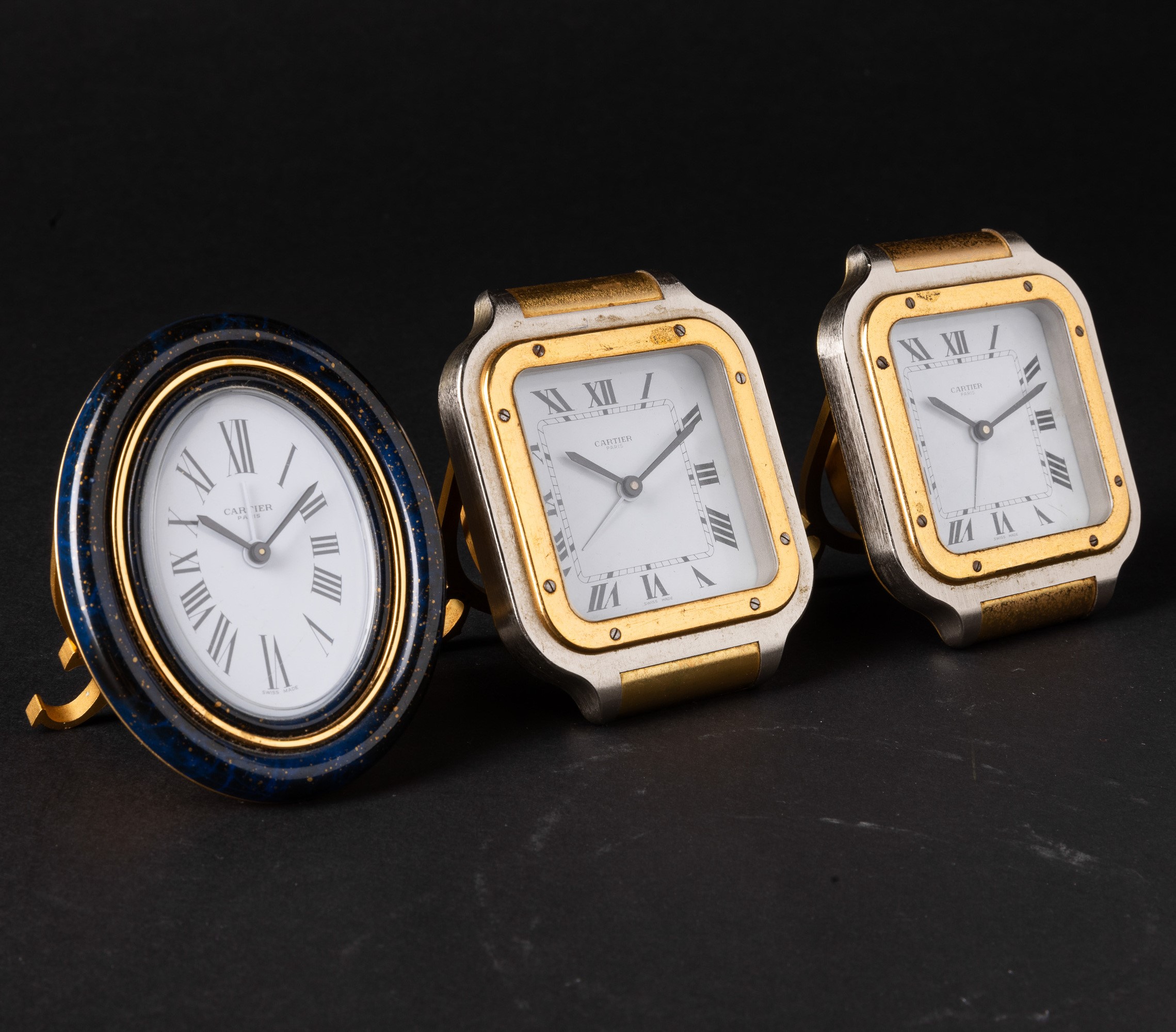 Cartier Lotto di 3 Svegliette da Tavolo