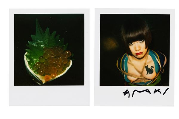 Nobuyoshi Araki - Two polaroid: Bondage / Food