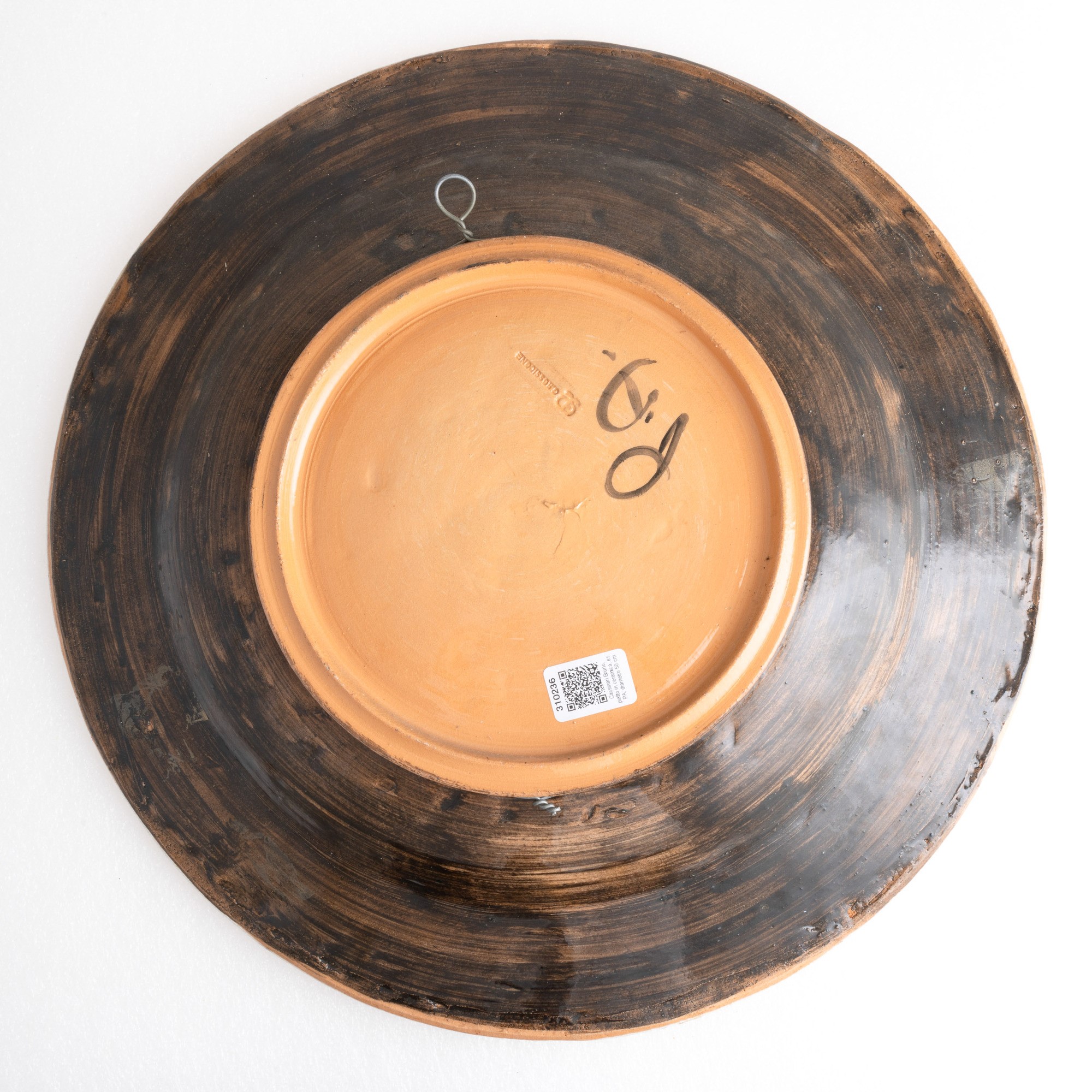 Bruno Cassinari - Volto - Piatto in ceramica