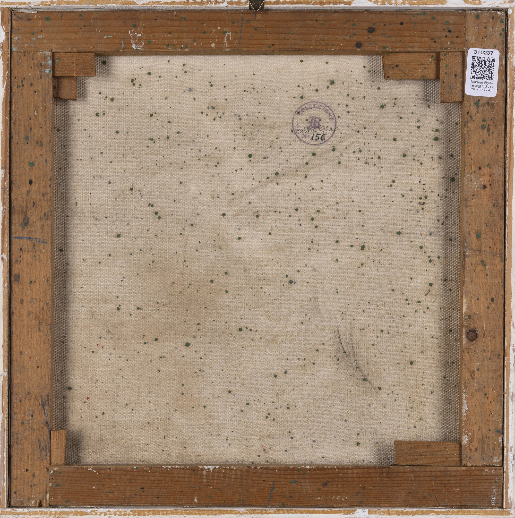 Giuseppe Banchieri - Figura nel paesaggio, olio su tela, 1965