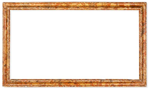 Cornice in legno dipinto a finto marmo. Marche XVIII secolo