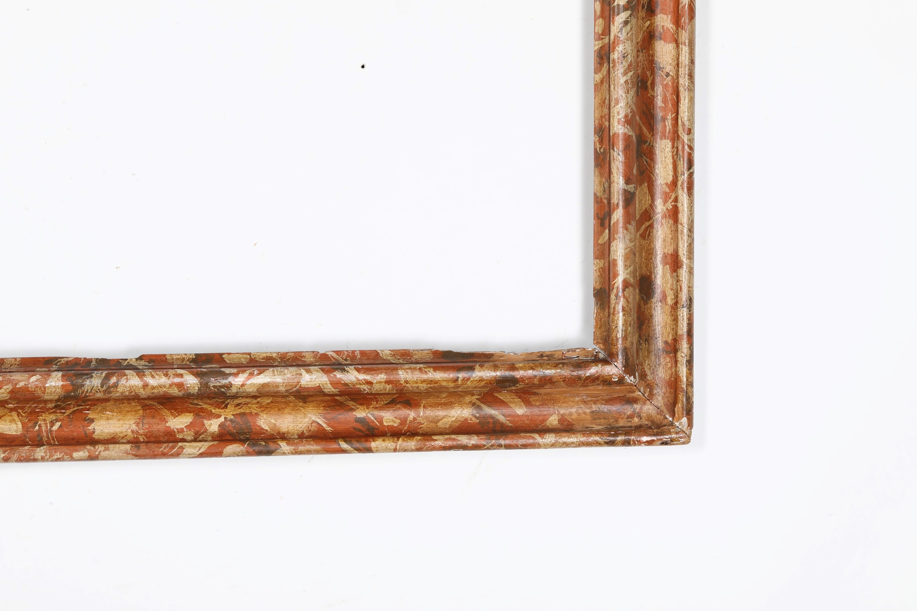 Cornice in Legno Dipinto a Finto Marmo. Marche XVIII Secolo