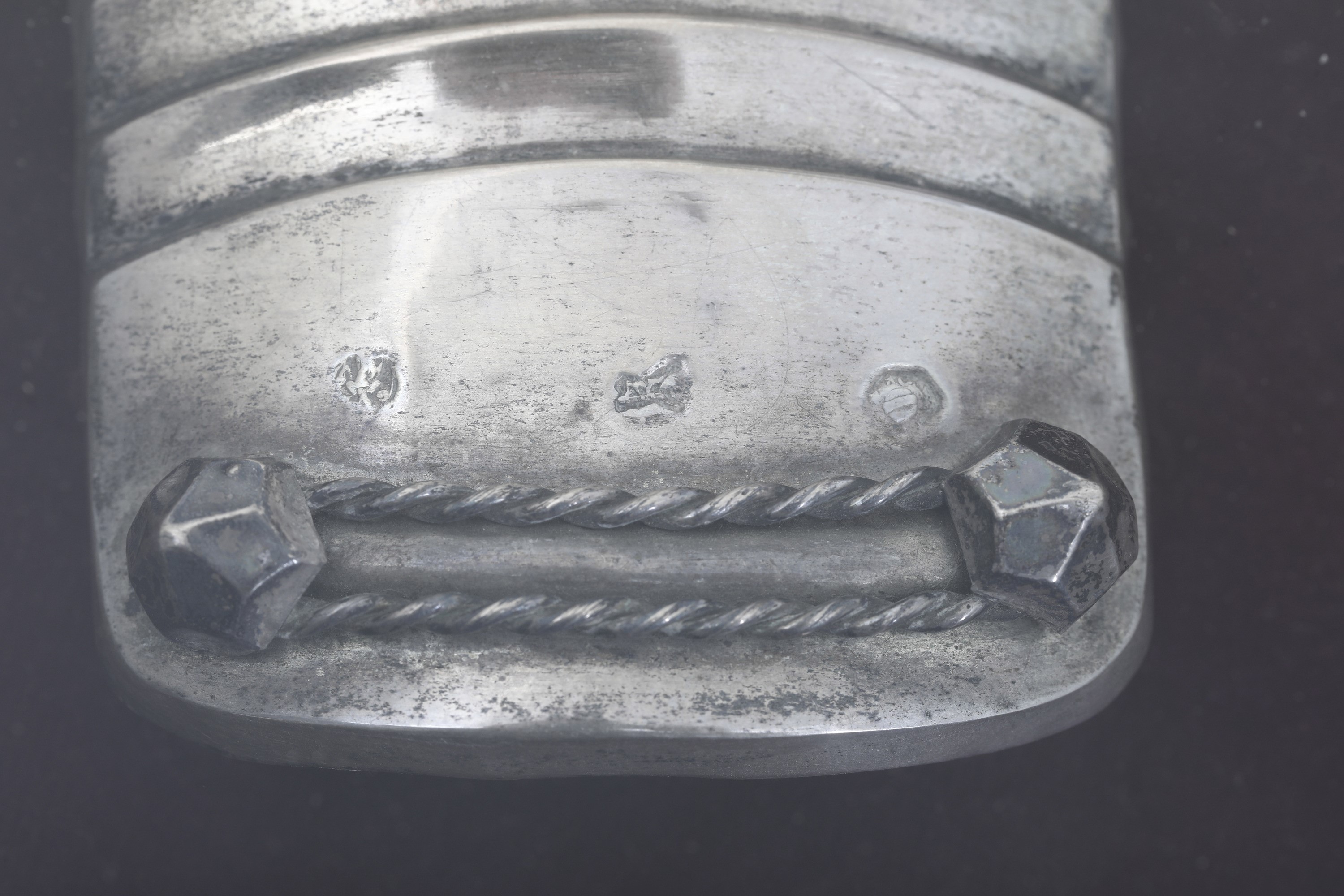 Spalline della Guardia Civica Milanese, argento fuso sagomato e intrecciato, Milano, metà del XIX...