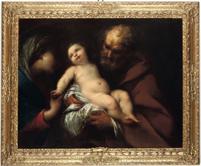 Sacra Famiglia, olio su tela