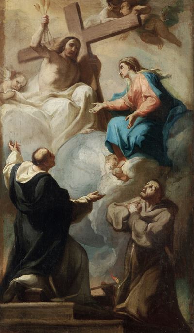 Gesù Cristo Appare alla Madonna e ai Santi Domenico e Francesco