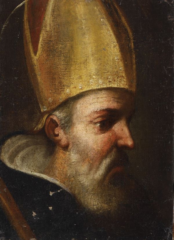 Scuola del XVIII secolo Figura di vescovo