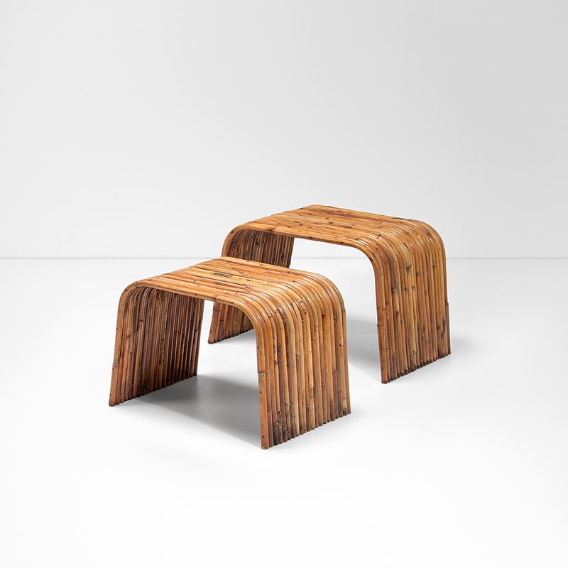 Gabriella Crespi : Set di due tavoli bassi.  - Auction Fine Design - Cambi Casa d'Aste