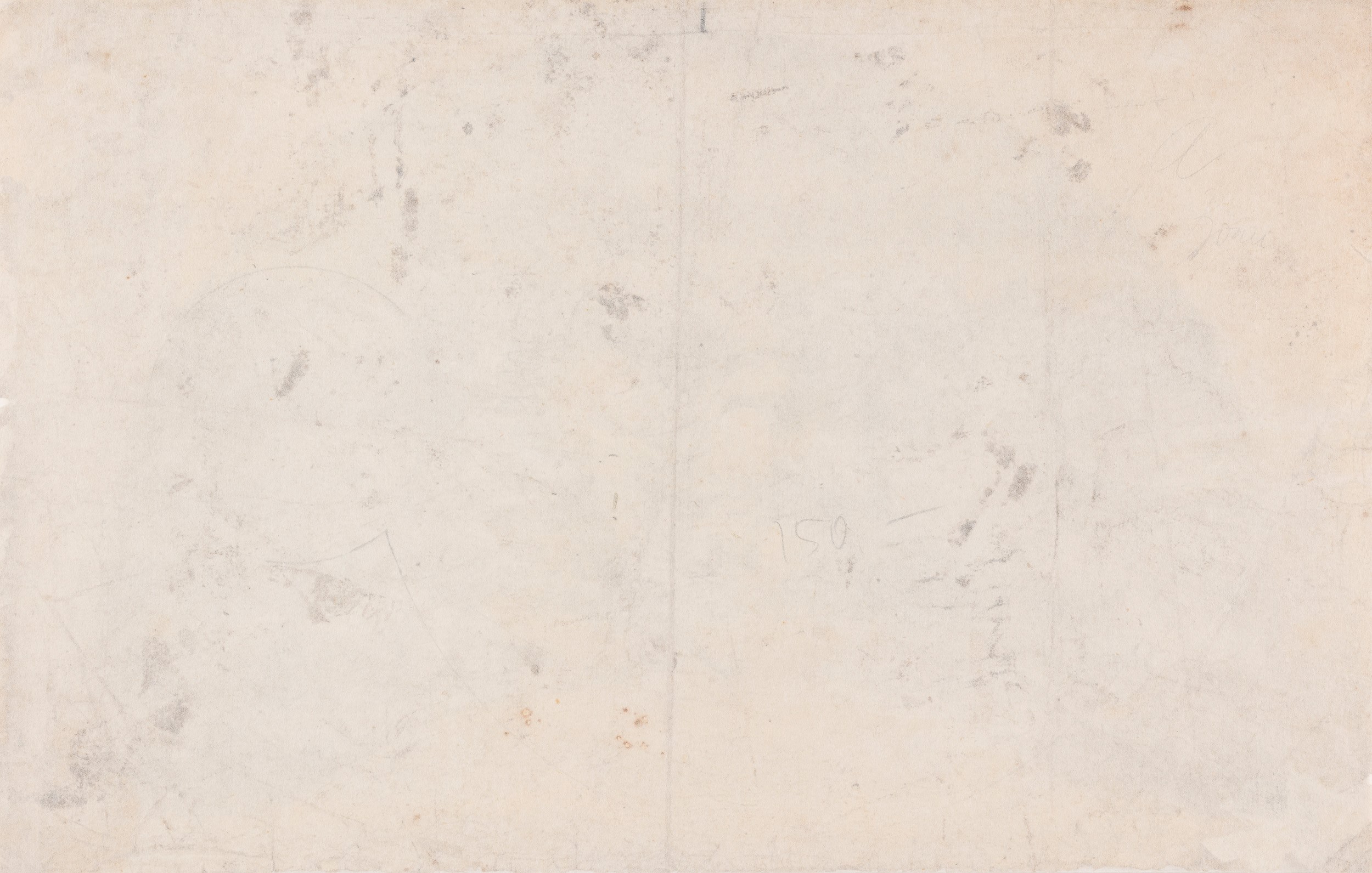 Fedele Fischetti - Figura allegorica, penna, inchiostro e acquerello grigio su carta