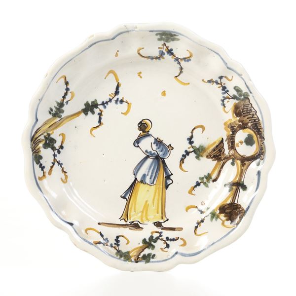 Piatto. Liguria, Savona o Albisola, seconda metà del XVIII secolo.