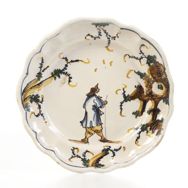 Piatto. Liguria, Savona o Albisola, seconda metà del XVIII secolo.