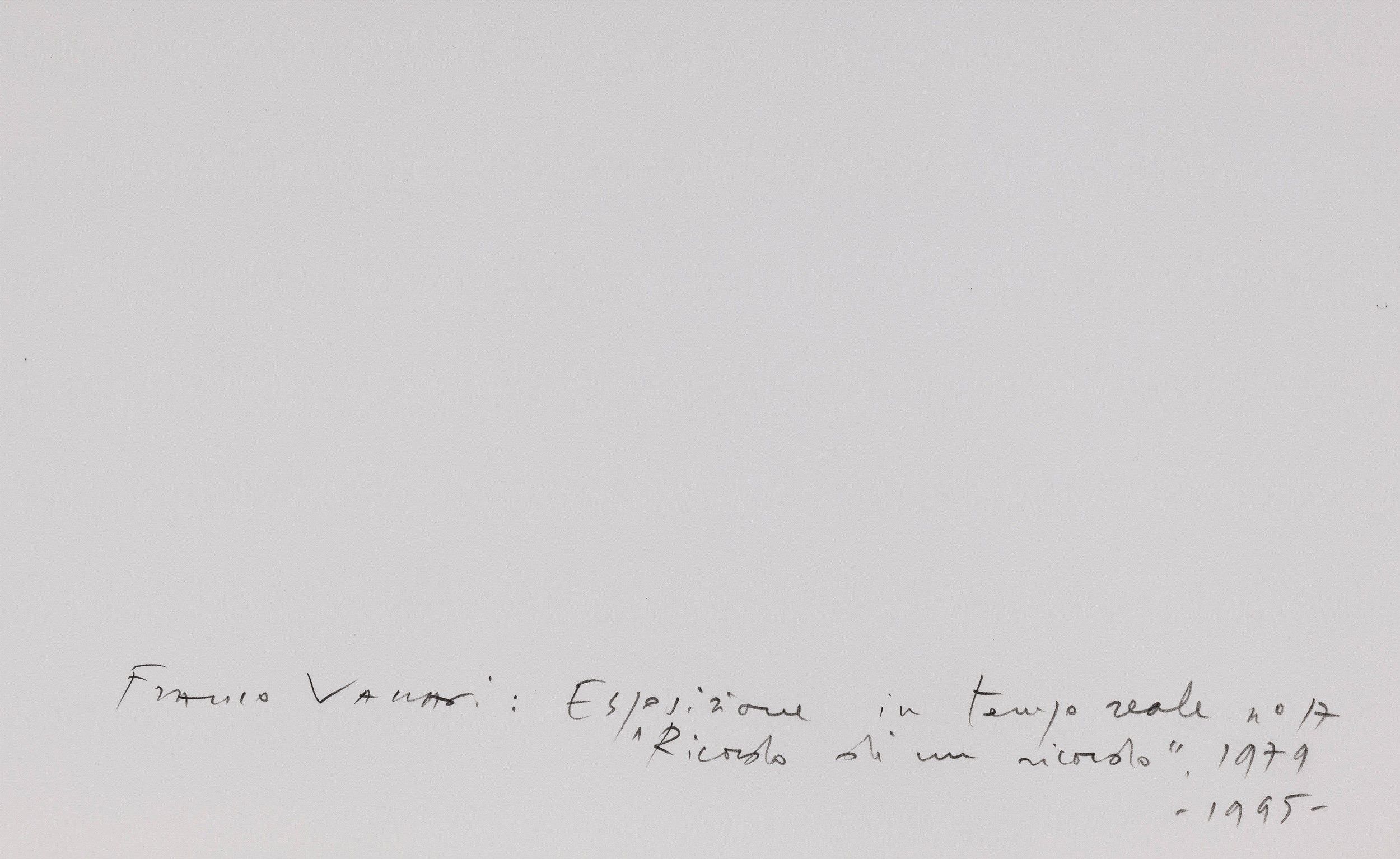 Franco Vaccari - Esposizione in Tempo Reale N°17: Ricordo di un Ricordo, Num. 8 dal Volume "espos...