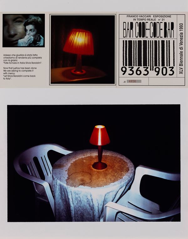 Franco Vaccari - Esposizione in tempo reale n°21: Bar Code - Code Bar, soggetto numero 12 dal volume "Esposizioni in tempo reale"  1993-1995