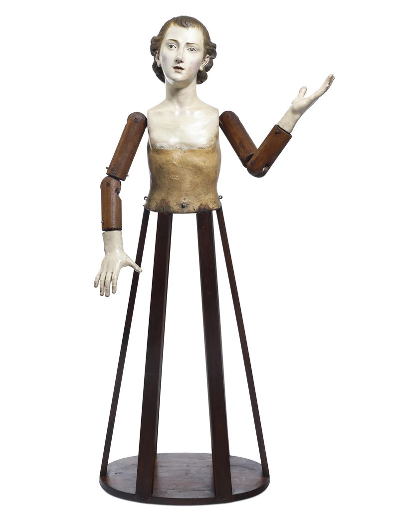 Manichino in legno laccato. XVIII secolo  - Auction Italian Mansions - Cambi Casa d'Aste