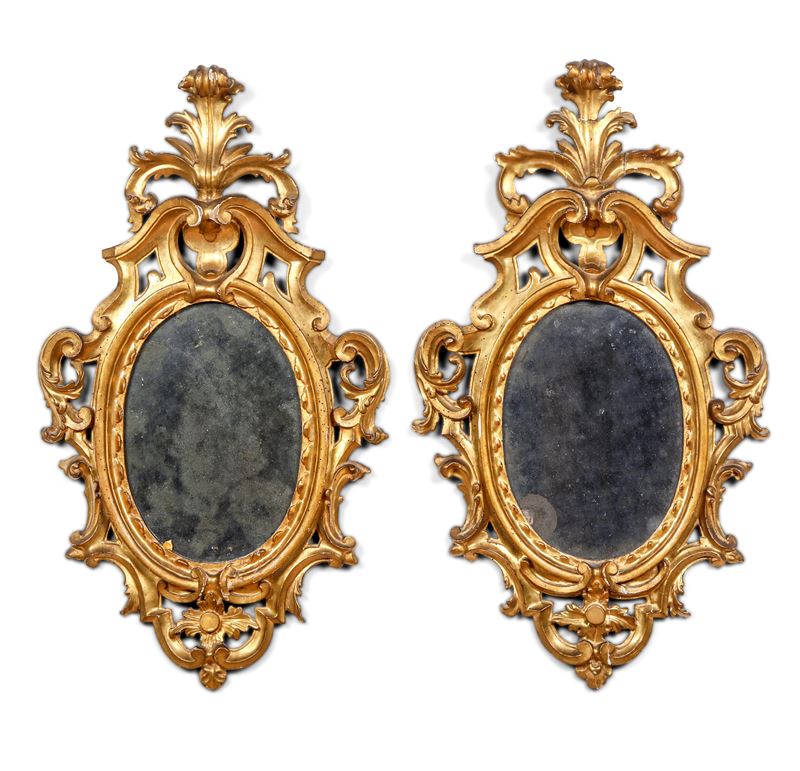 Coppia di specchiere. Bologna, XVIII-XIX secolo  - Asta Dimore Italiane - Cambi Casa d'Aste