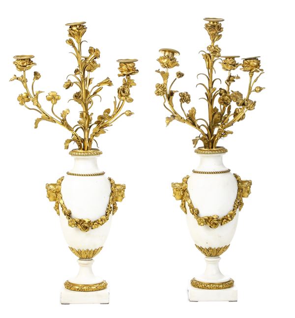 Coppia di candelabri. Francia, XIX secolo