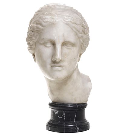 Testa della Venere di Milo. Arte del XIX Secolo