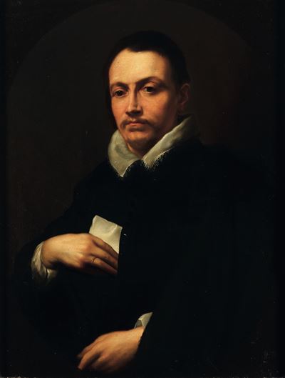 Scuola Italiana del XVII Secolo Ritratto di Gentiluomo con Lettera