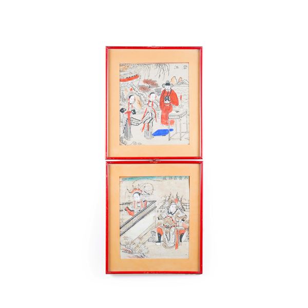 Coppia di stampe. Cina XX secolo