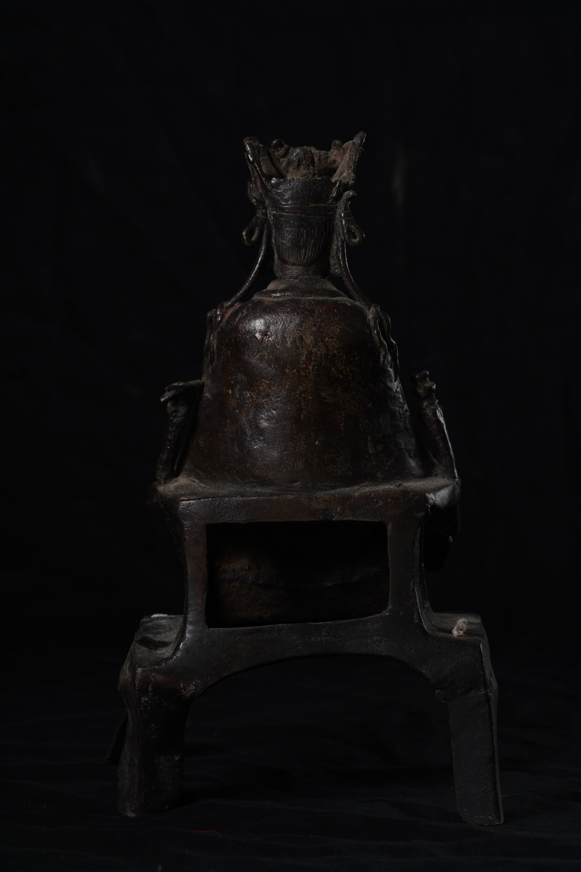Figura De Guanyin Amitayus Incoronata in Bronzo, Cina, XVII Secolo