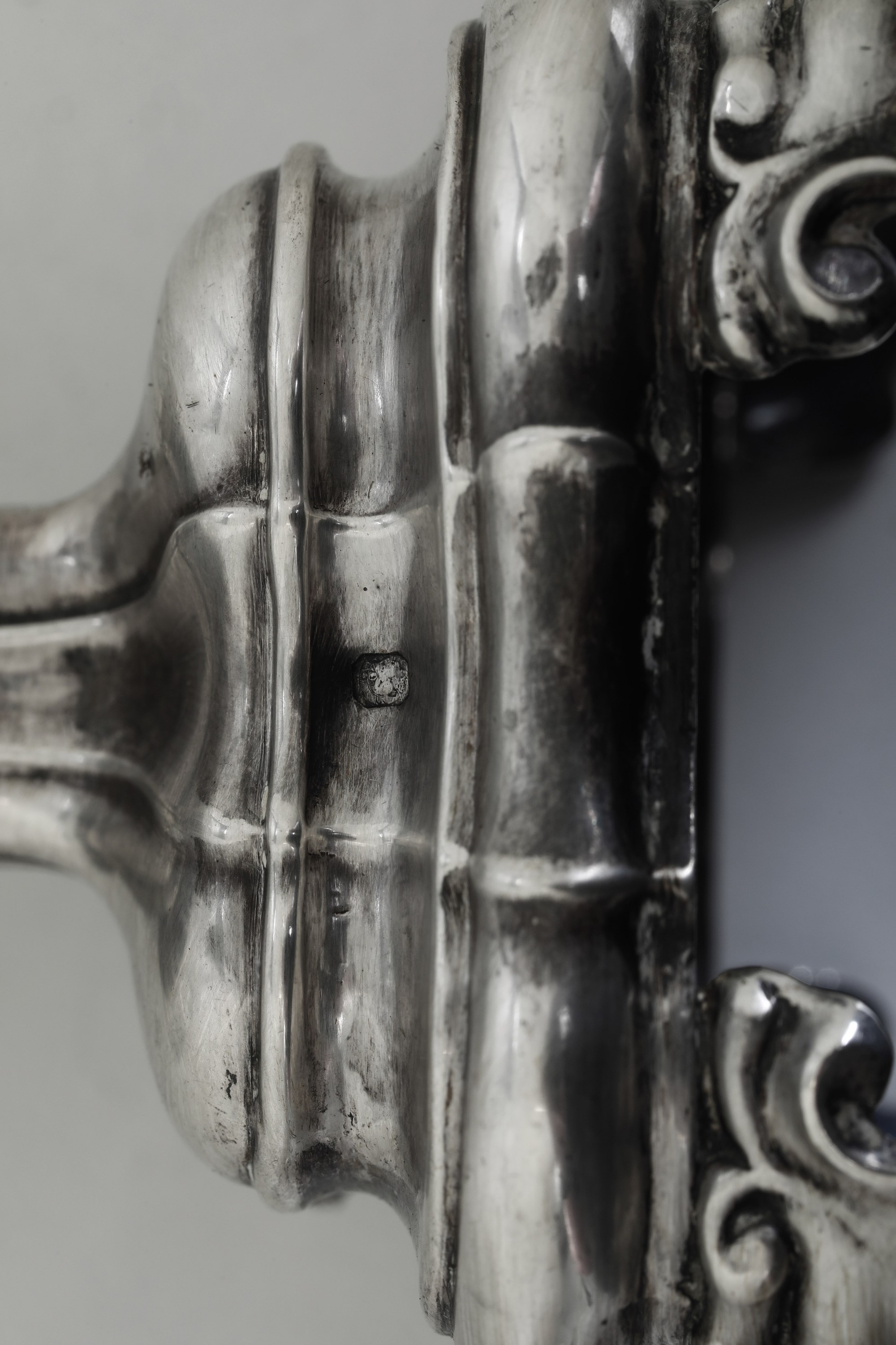 Saliere, coppia in argento e cristallo, Francia XIX-XX secolo