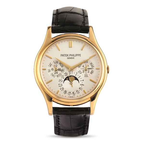Wristwatch ref 5140J 18k yellow gold perpetual calendar with leap year display and Moon phases, accompanied  [..]