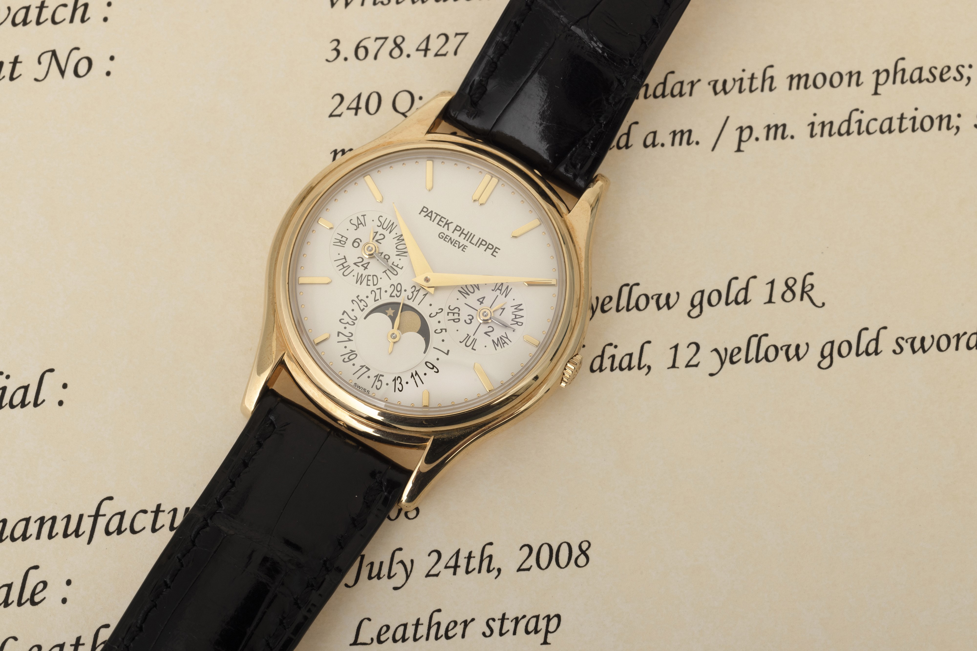 Patek Philippe - Orologio da Polso Ref 5140j Calendario Perpetuo in Oro Giallo 18k con Indicazion...