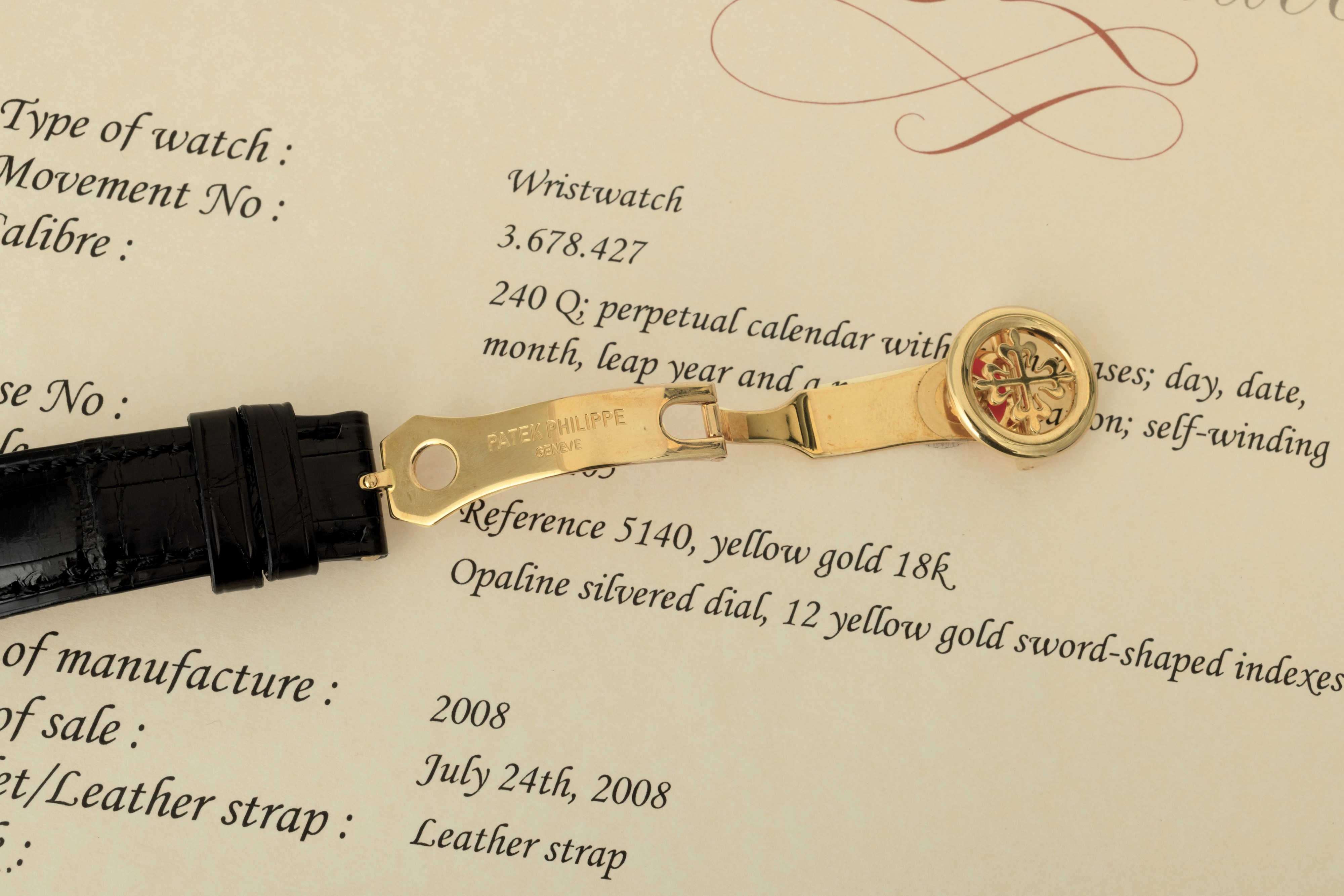 Patek Philippe - Orologio da Polso Ref 5140j Calendario Perpetuo in Oro Giallo 18k con Indicazion...