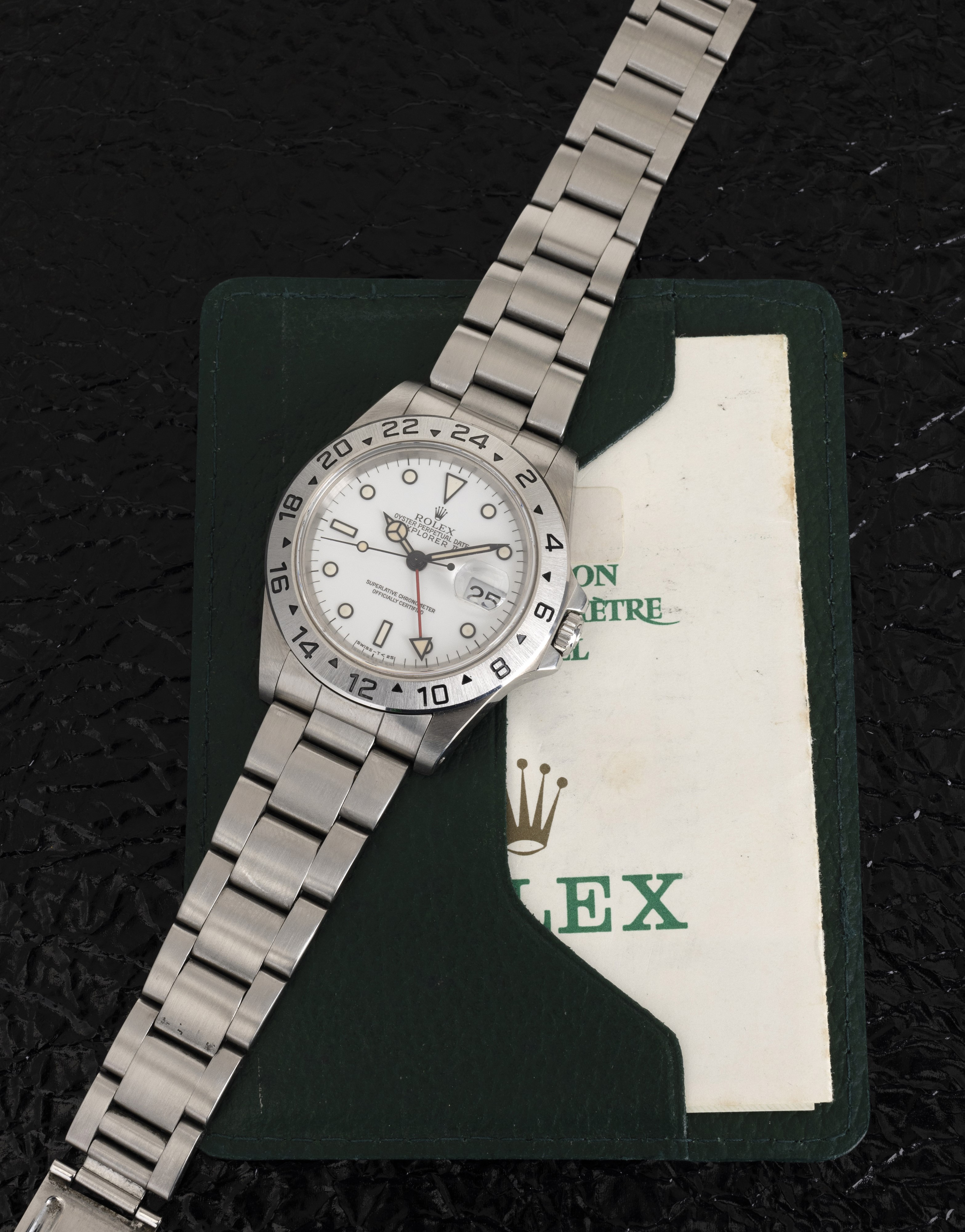 Rolex - Sportivo e Ricercato Explorer II Ref 16570 in Acciaio, con Raro Quadrante Bianco "chicchi...
