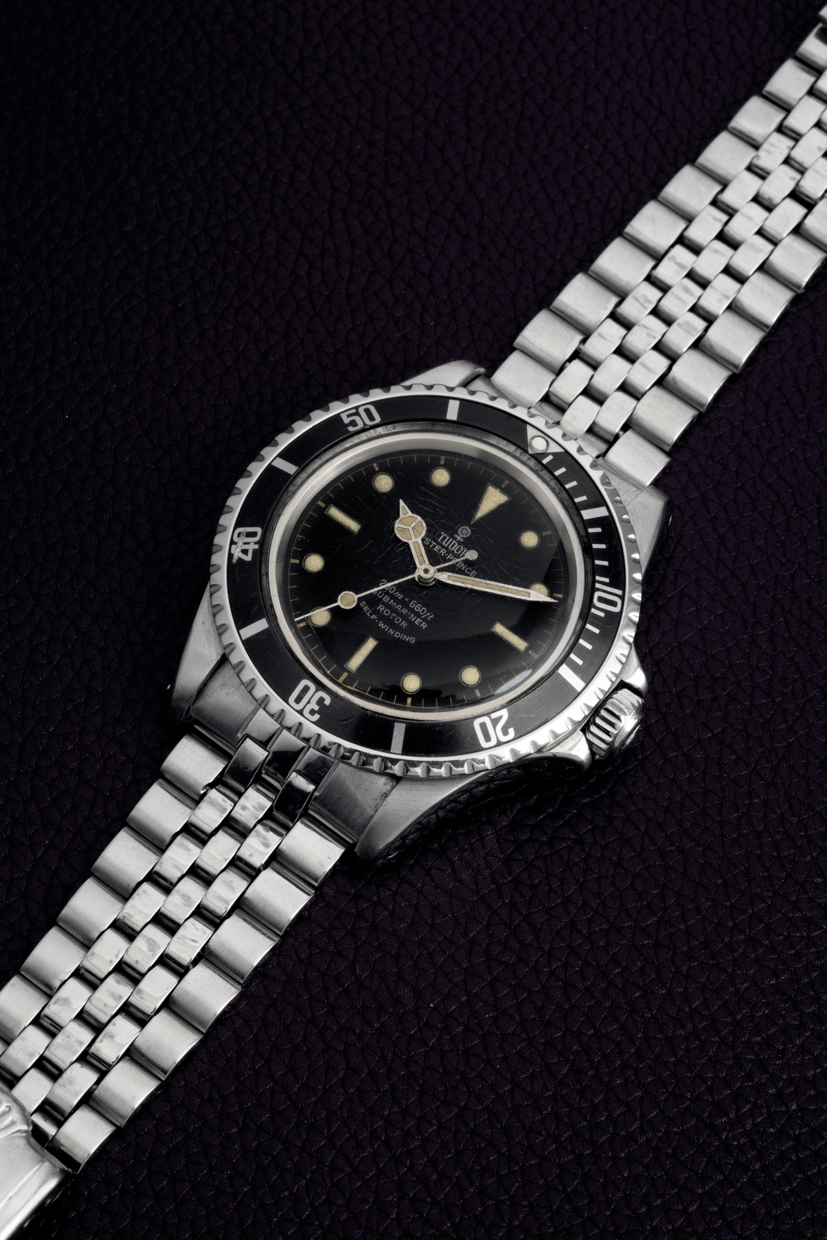 Tudor - Oyster Prince Submariner Ref 7928 in Acciaio Quadrante Nero Grafica Dorata con Bracciale ...
