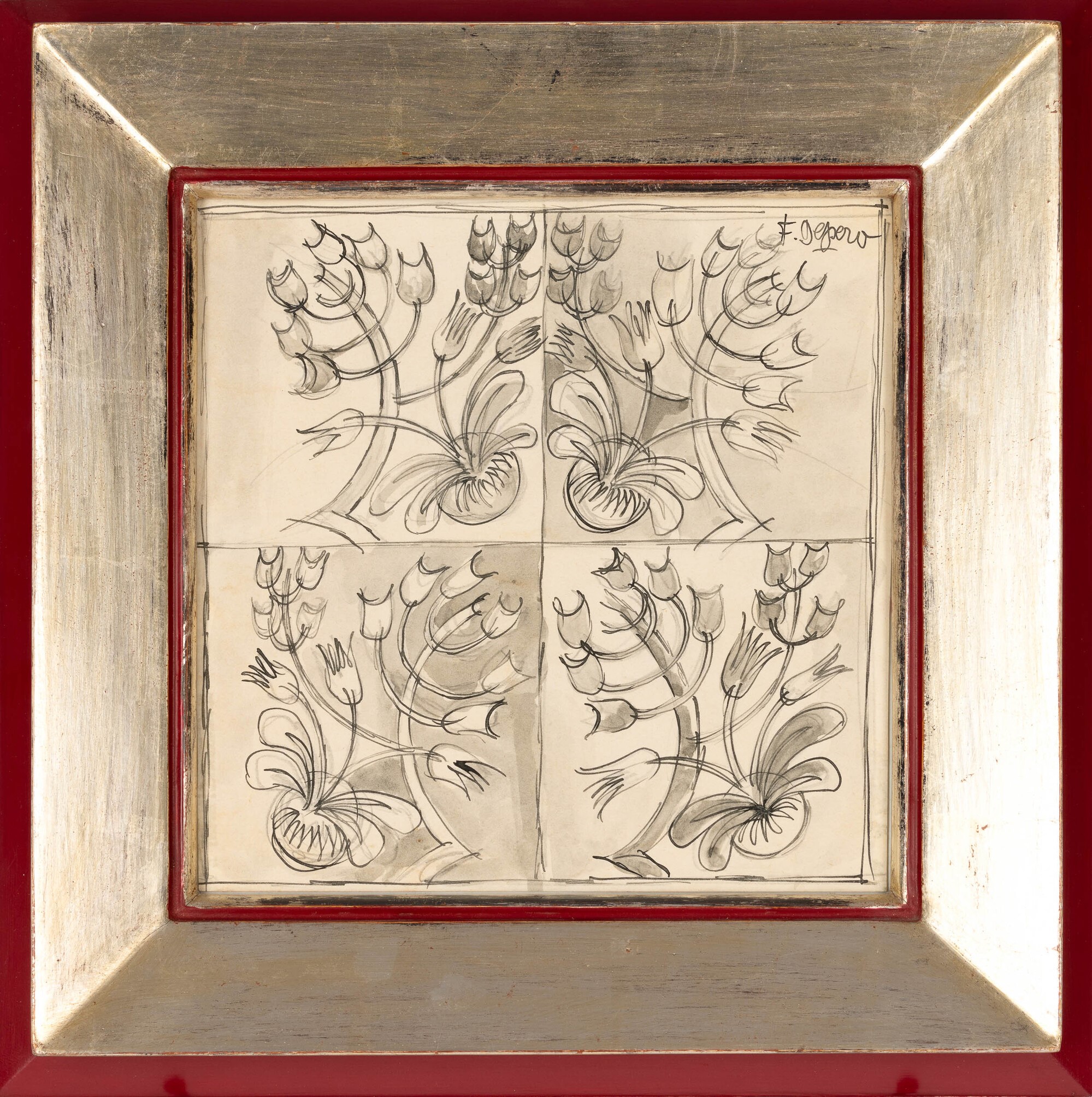 Fortunato Depero - Arabesco Floreale