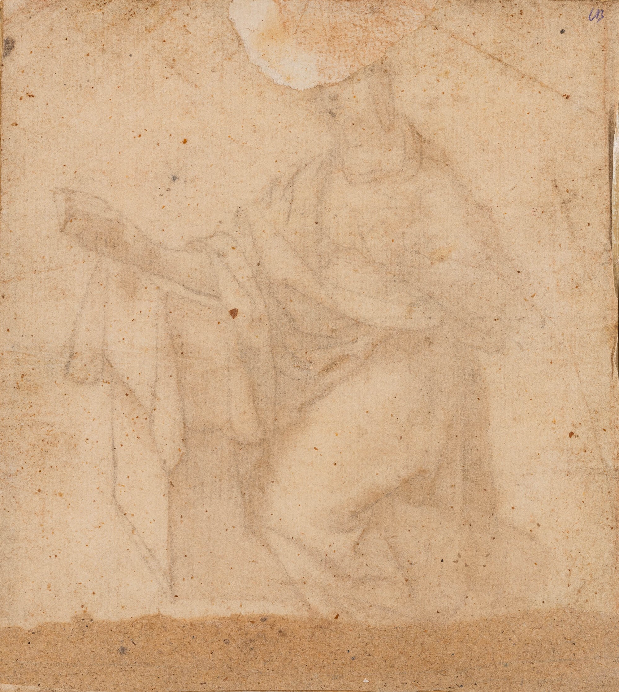 Scuola lombarda del XVI secolo, Vergine annunciata, penna, inchiostro bruno e acquerello su carta