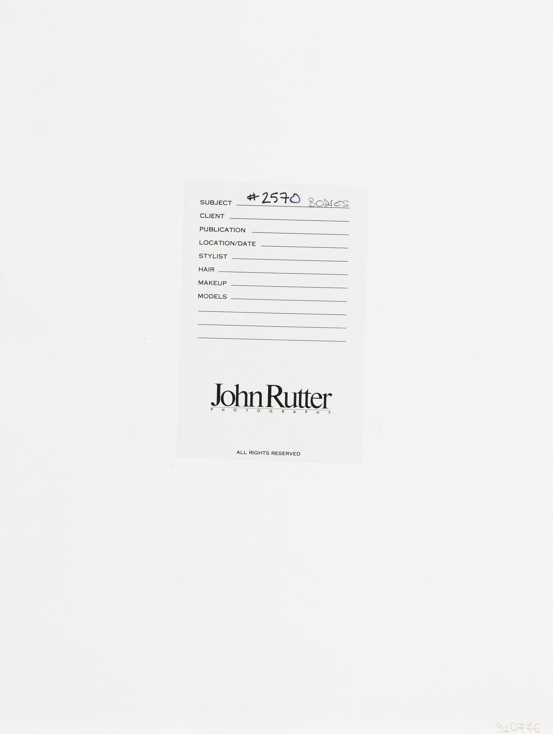 John Rutter - #2570 Bodies