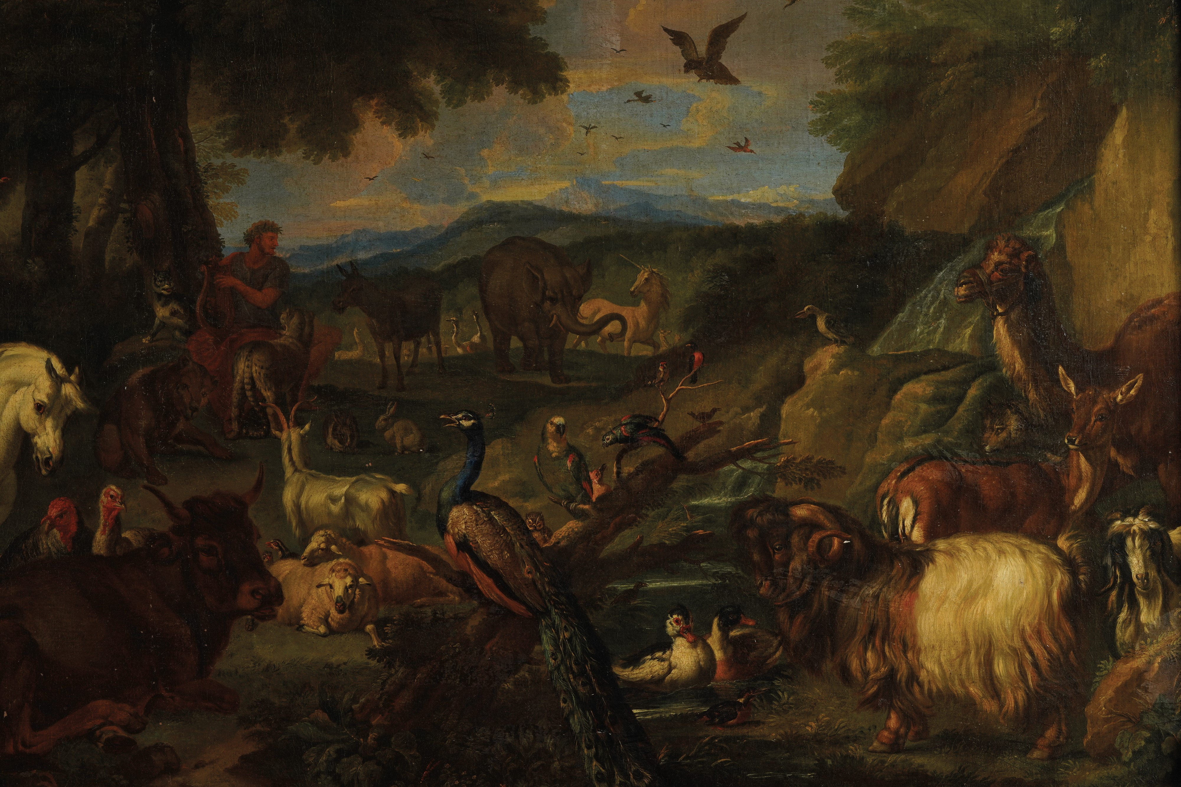 Pieter Mulier Detto Cavalier Tempesta - Orfeo incanta gli animali, olio su tela