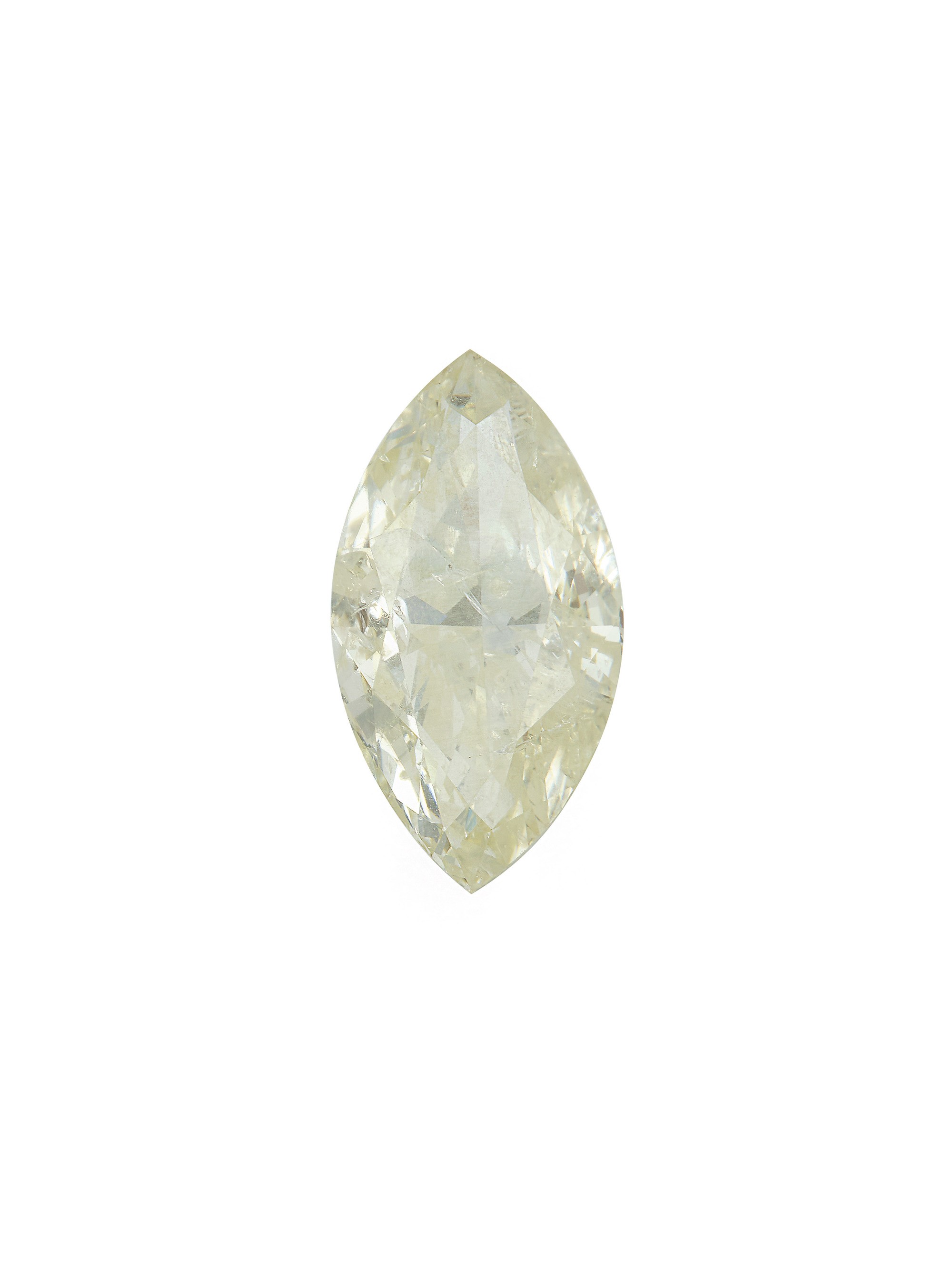 Anello con Diamante Taglio Marquise di Ct 5.08, Natural Fancy Light Yellow
